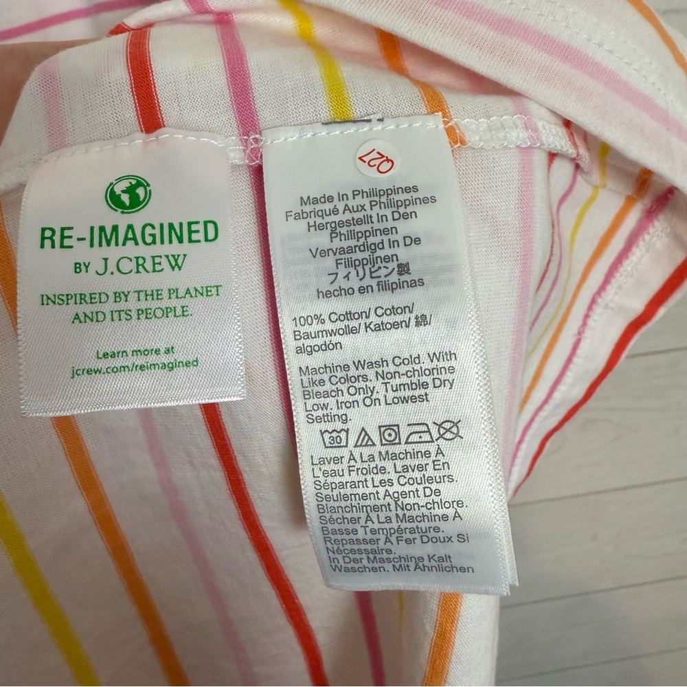 J. Crew Factory Striped Knit Tie-Waist Midi Dress Size Medium NWT - Picture 5 of 6
